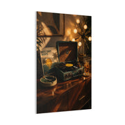 Retro Record Player Lounge Scene Wall Art & Canvas Print