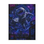 Cosmic Graffiti Astronaut Street Wall Art & Canvas Print