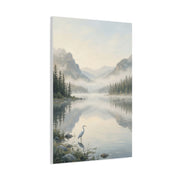 Be Still Mountain Lake Scripture Wall Art & Canvas Print