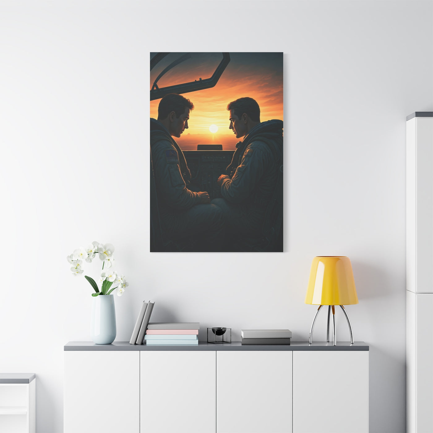 Sunset Cockpit Connection Wall Art & Canvas Prints