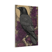 Dark Raven Moon Folk Wall Art & Canvas Print