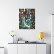 Tropical Waterfall Mermaid Escape Wall Art & Canvas Print