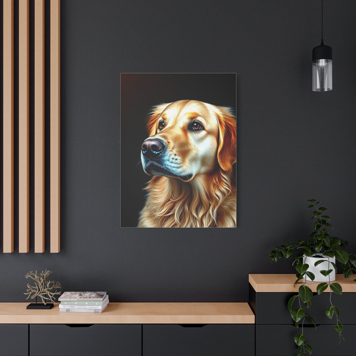 Supreme Golden Retriever Art Beautiful Collection Wall Art & Canvas Print