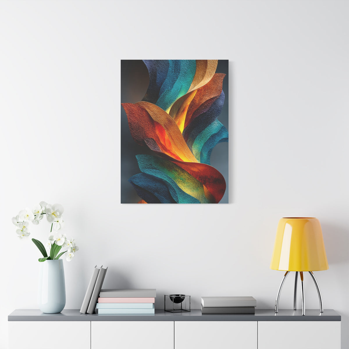Textured Abstract Lava-Flow Ribbons Wall Art & Canvas Print