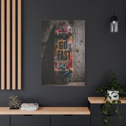 Go Fast Skateboard Street Wall Art & Canvas Print