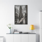 Flatiron Building Rainy Noir Wall Art & Canvas Print