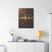 Golden Acoustic Wave Woodgrain Wall Art & Canvas Print