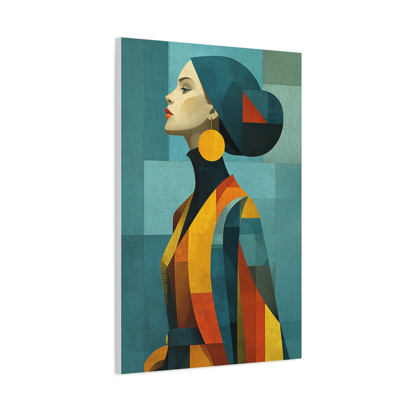 Geometric Fashion Portrait Elegance Wall Art & Canvas Print
