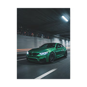 BMW M4 City Tunnel Motion Blur Wall Art & Canvas Prints