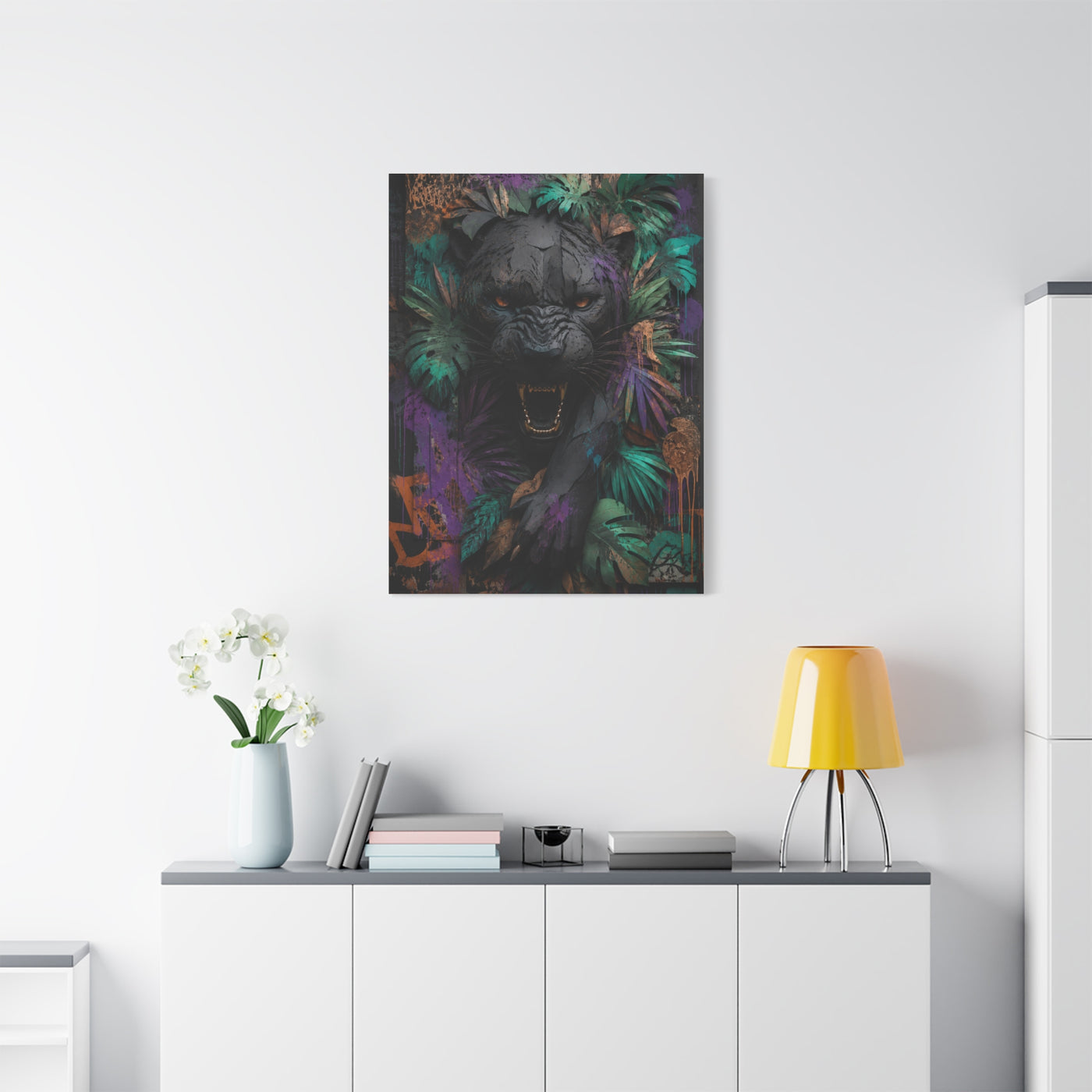 Wild Panther Graffiti Fusion Street Wall Art & Canvas Print