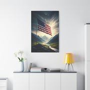 Mountain Freedom Flag Landscape Wall Art & Canvas Prints