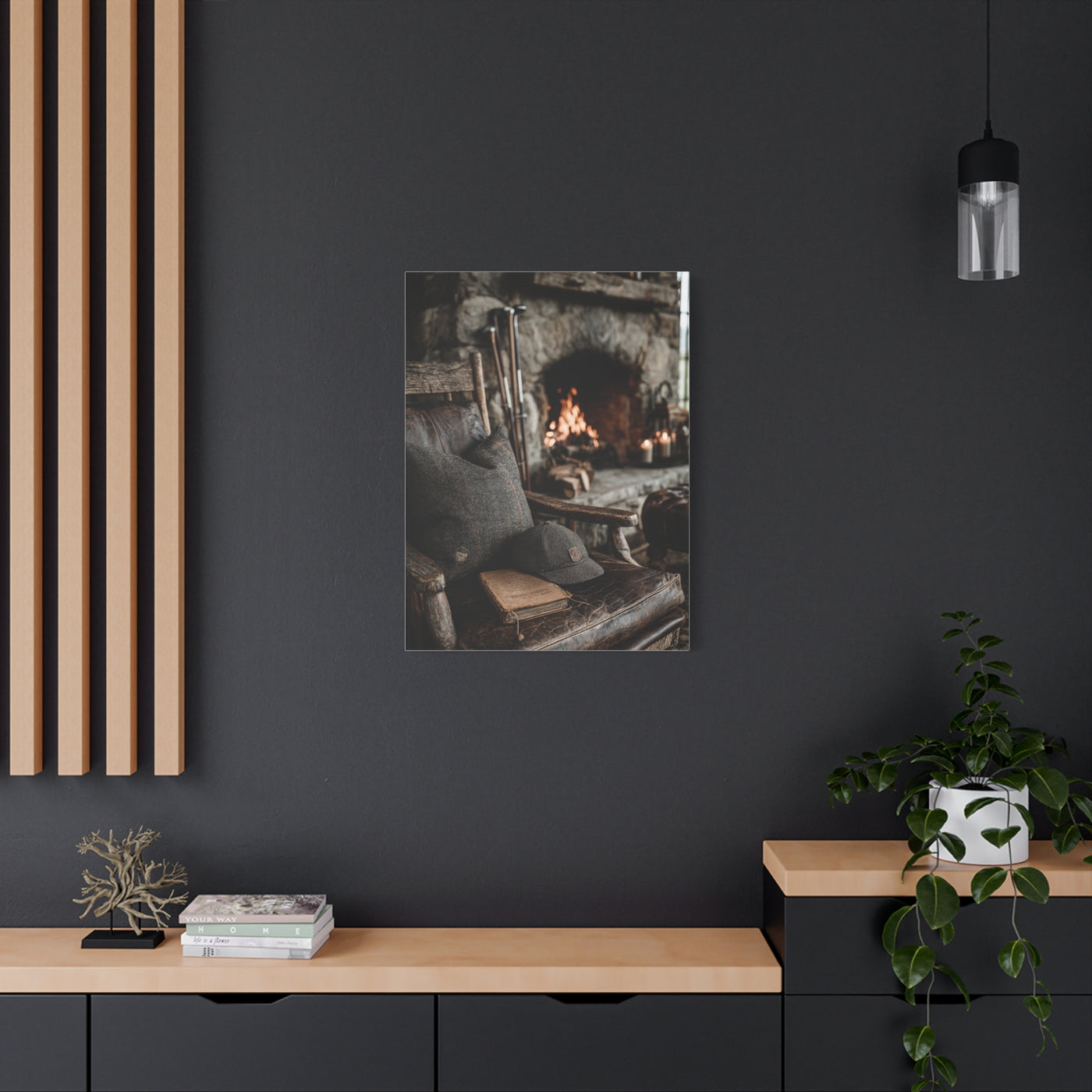Old Caddie Chair Fireside Golf Still Life Wall Art & Canvas Print