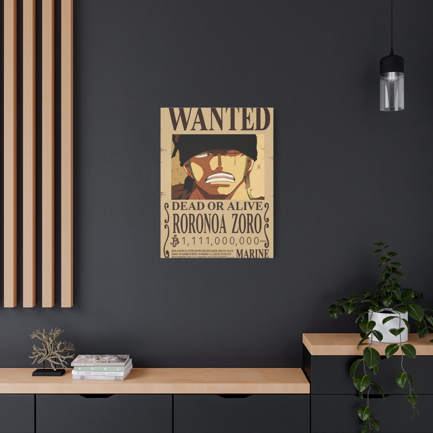 One Piece Roronoa Zoro Wanted Poster Wall Art & Canvas Print