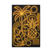 Neon Tropical Line Art Glow Composition Wall Art & Canvas Print