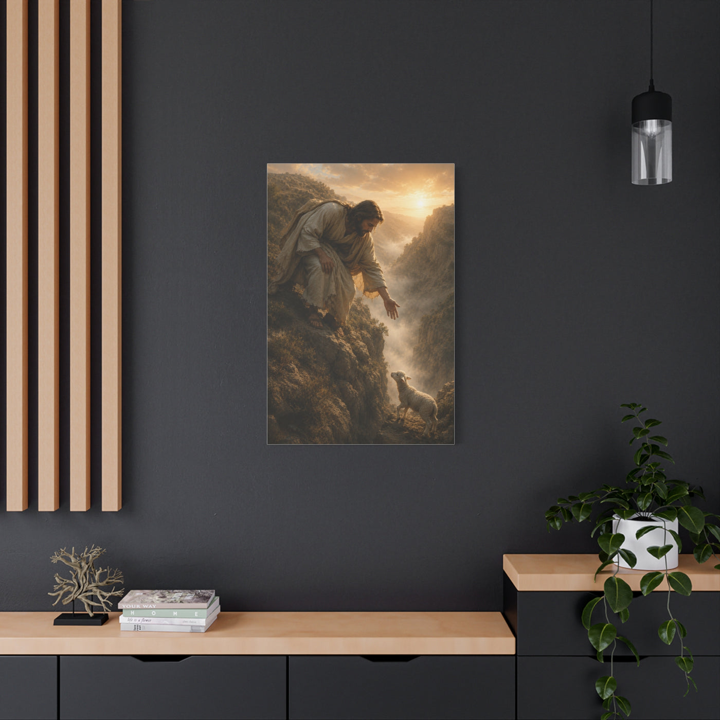 Leaves the 99 Shepherd Rescue Scripture Wall Art & Canvas Print