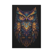 Jewel Feather Fractal Owl Wall Art & Canvas Print