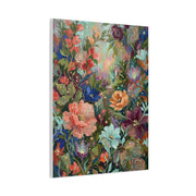 Enchanted Floral Garden & Fireflies Wall Art & Canvas Print