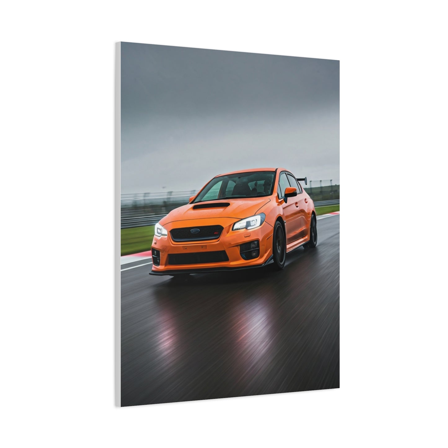 Subaru WRX STI Wet Circuit Rally Attack Wall Art & Canvas Prints