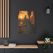 Mughal Palace Sunset Peacock Wall Art & Canvas Print