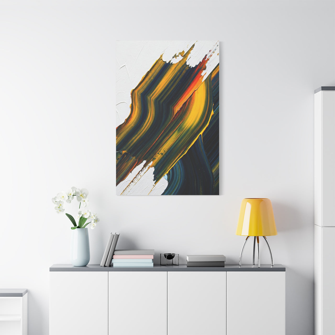 Dark Gold Layered Flow Abstract Wall Art & Canvas Prints