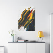 Dark Gold Layered Flow Abstract Wall Art & Canvas Prints