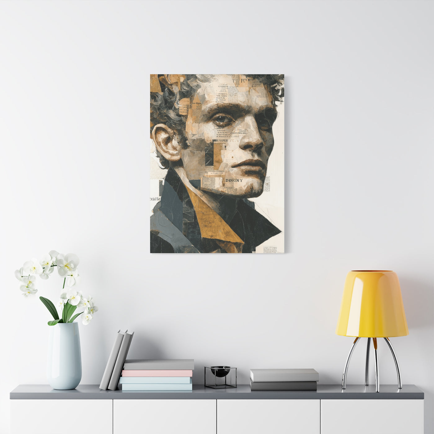 Editorial Male Portrait Collage Wall Art & Canvas Print