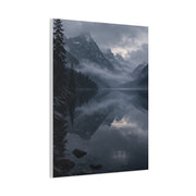 Misty Mountain Lake Reflection Wall Art & Canvas Print