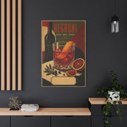 Vintage Negroni Cocktail Poster Wall Art & Canvas Print