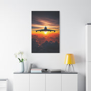 Sunset Flight Above the Clouds Wall Art & Canvas Prints