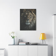 Lion Close Portrait Intense Gaze Wall Art & Canvas Print