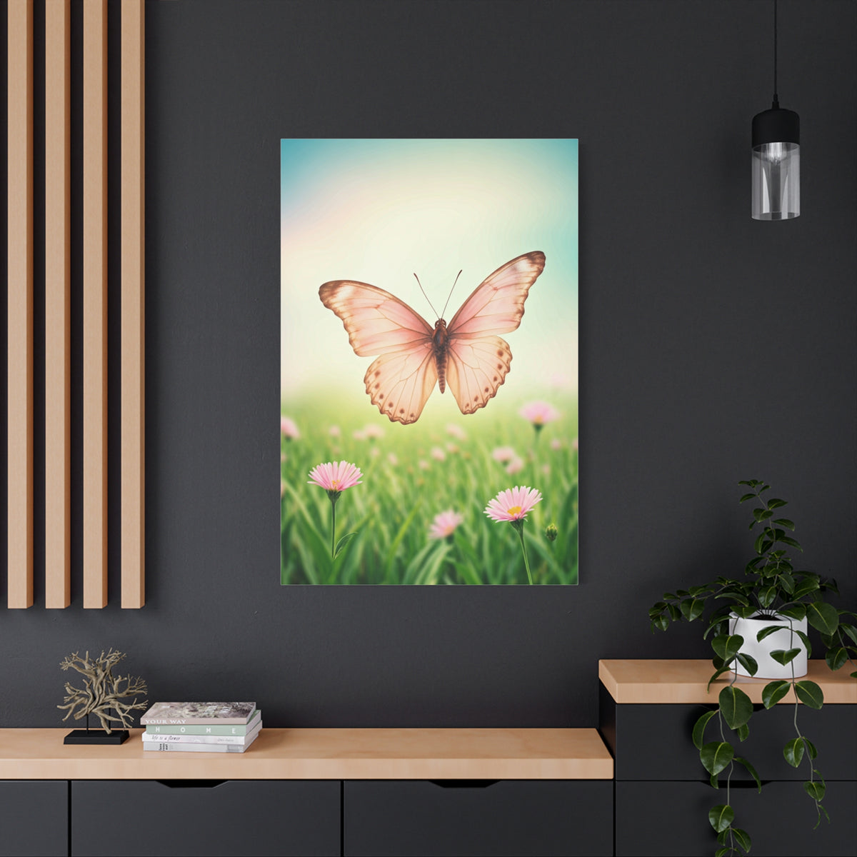 Blush Meadow Butterfly Elegance Wall Art & Canvas Prints