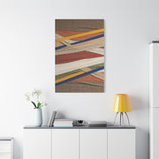 Woven Textile Strips Collage Wall Art & Canvas Print