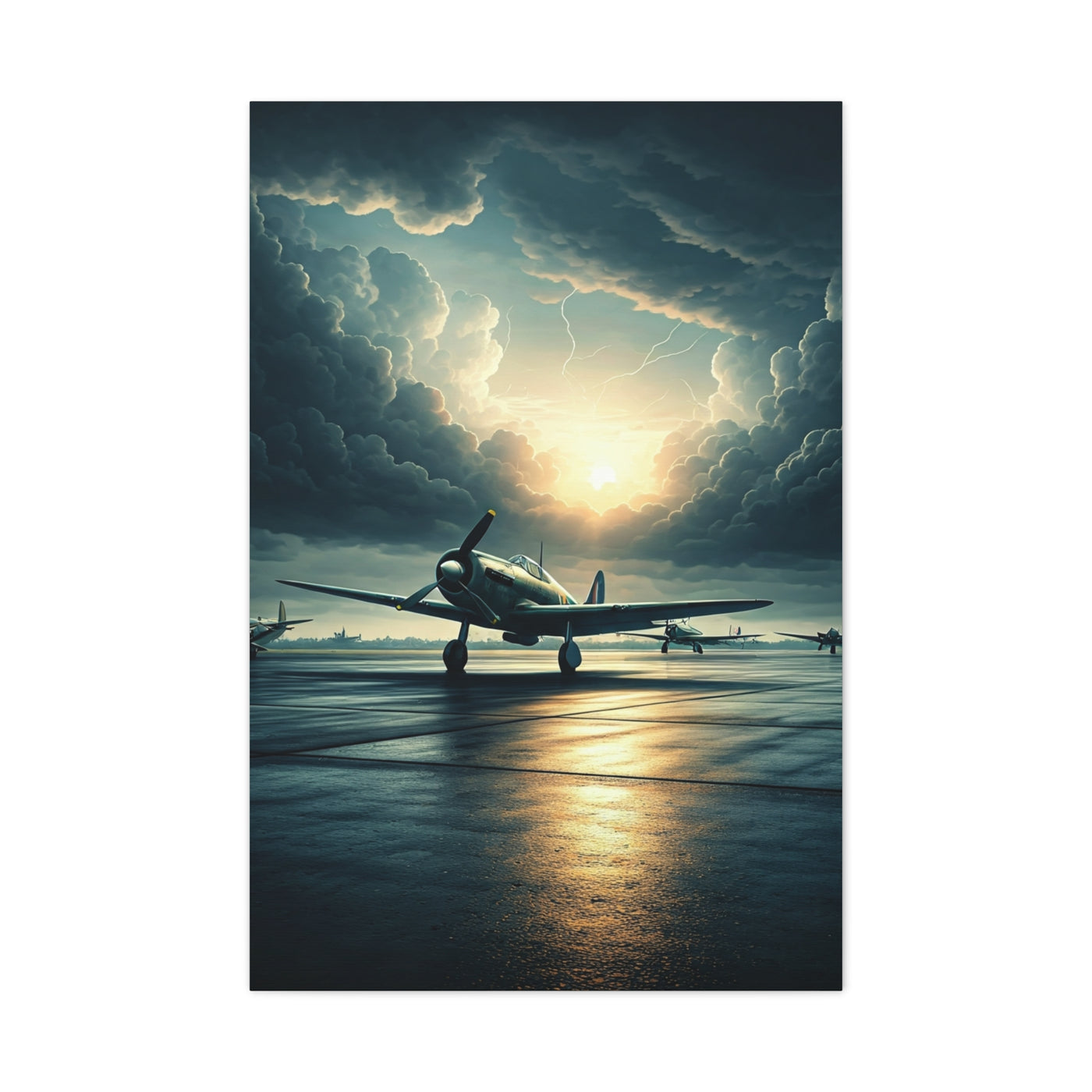 Storm Horizon Runway Flight Wall Art & Canvas Prints