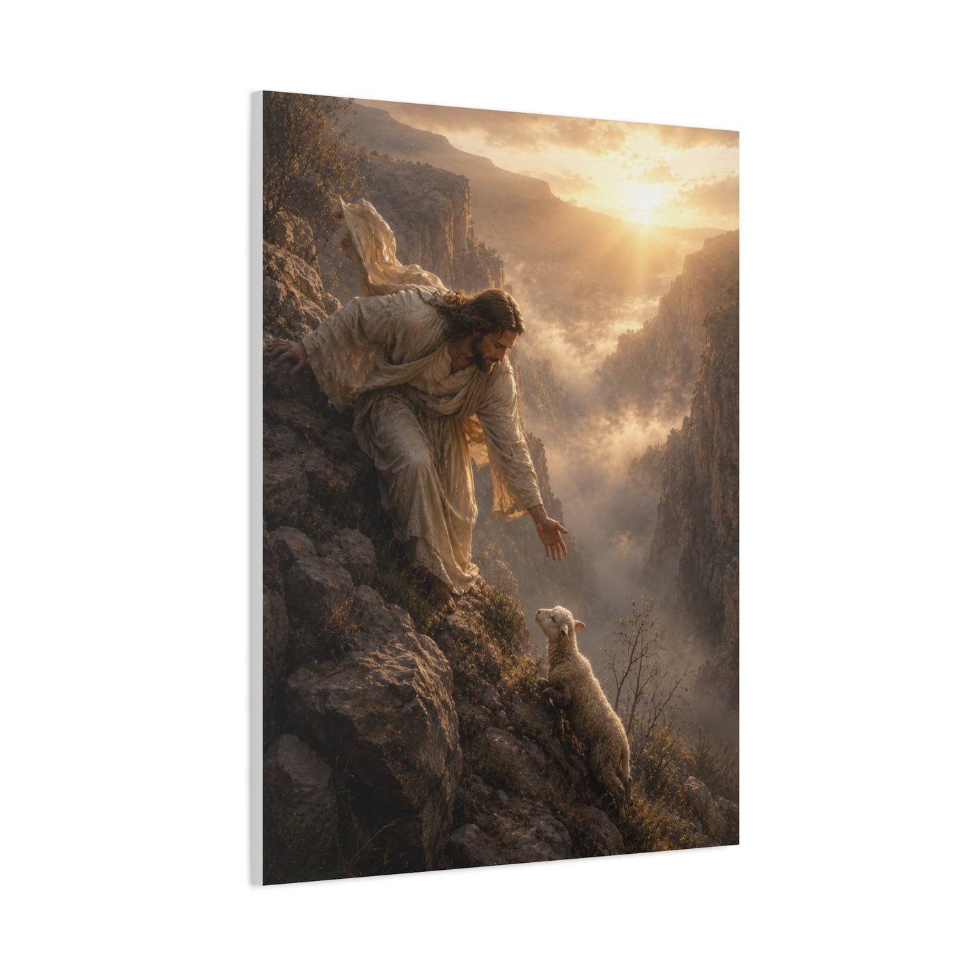 Leaves the 99 Sunrise Rescue Scripture Wall Art & Canvas Print