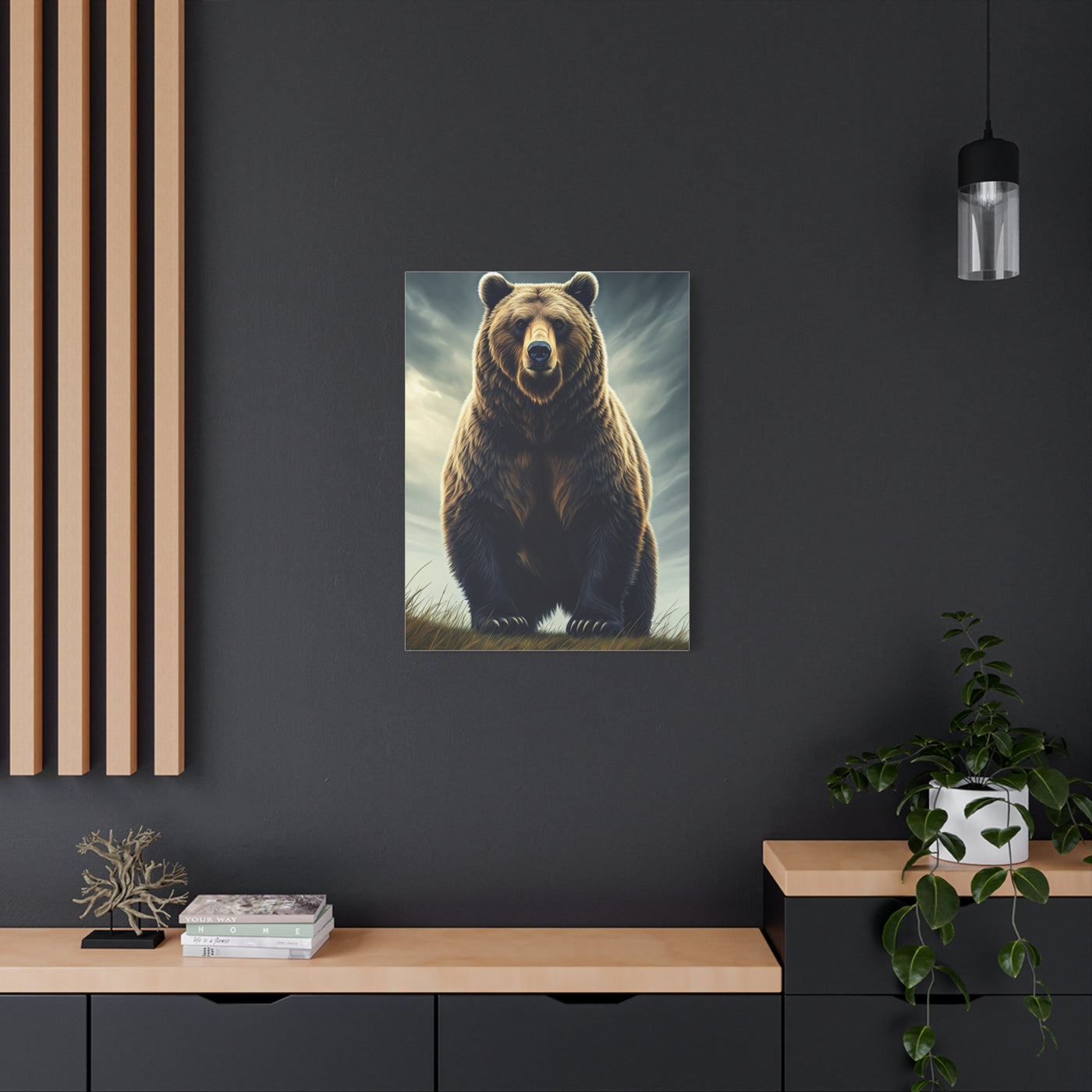 Majestic Grizzly Standing Portrait Wall Art & Canvas Prints