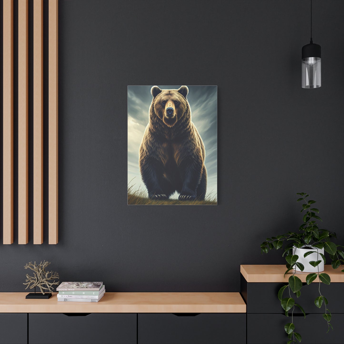 Majestic Grizzly Standing Portrait Wall Art & Canvas Prints
