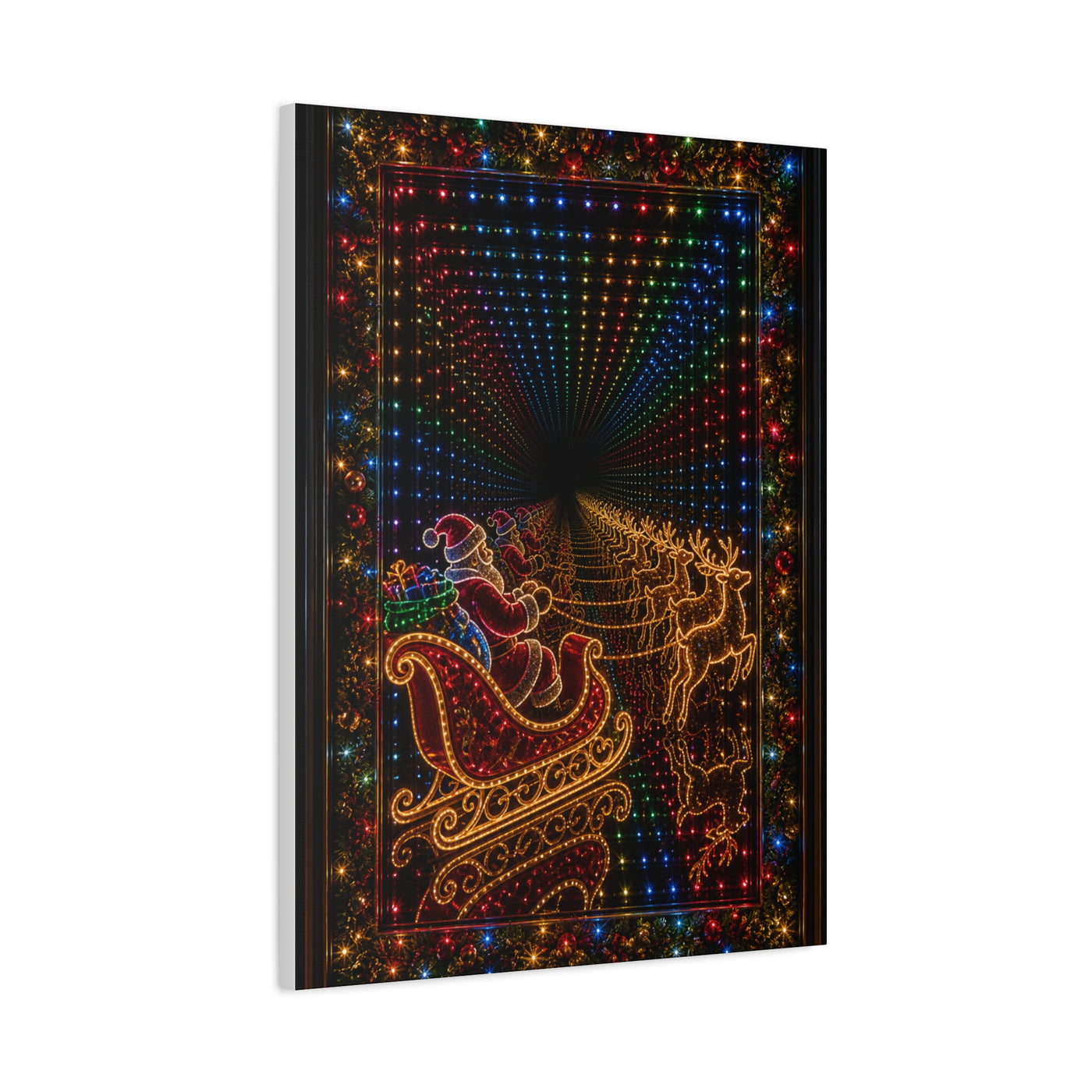 Infinity Tunnel Santa Sleigh Wall Art & Canvas Print