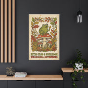 Whimsical Retro Frog and Mushroom Poster Wall Art & Canvas Print