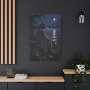 Jesus by the Water Moonlight Reflection Wall Art & Canvas Print