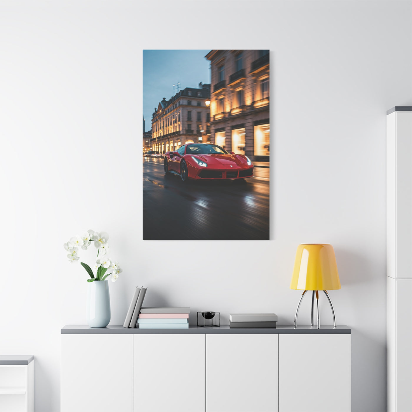 Ferrari 488 GTB Downtown Street Presence Wall Art & Canvas Prints