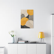 Pebble Form Mustard & Neutral Abstract Wall Art & Canvas Print