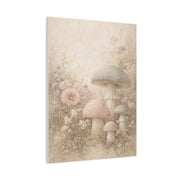 Vintage Pastel Mushroom Meadow Wall Art & Canvas Print