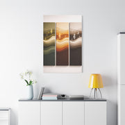 Harmonic Wave Triptych Panels Wall Art & Canvas Print