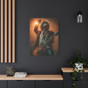 Guitarist in Spotlight Energy Wall Art & Canvas Print