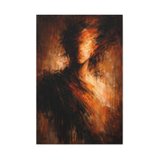 Expressionist Orange Portrait Abstraction Wall Art & Canvas Print