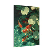 Green Koi Pond Lily Reflection Wall Art & Canvas Print