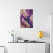 Purple Abstract Expressionist Texture Wall Art & Canvas Print