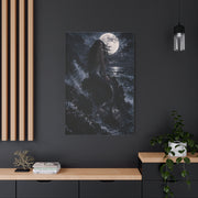 Midnight Moon Siren on the Rocks Wall Art & Canvas Print