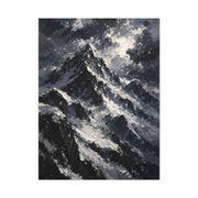 Impasto Oil Alpine Peak Wall Art & Canvas Print