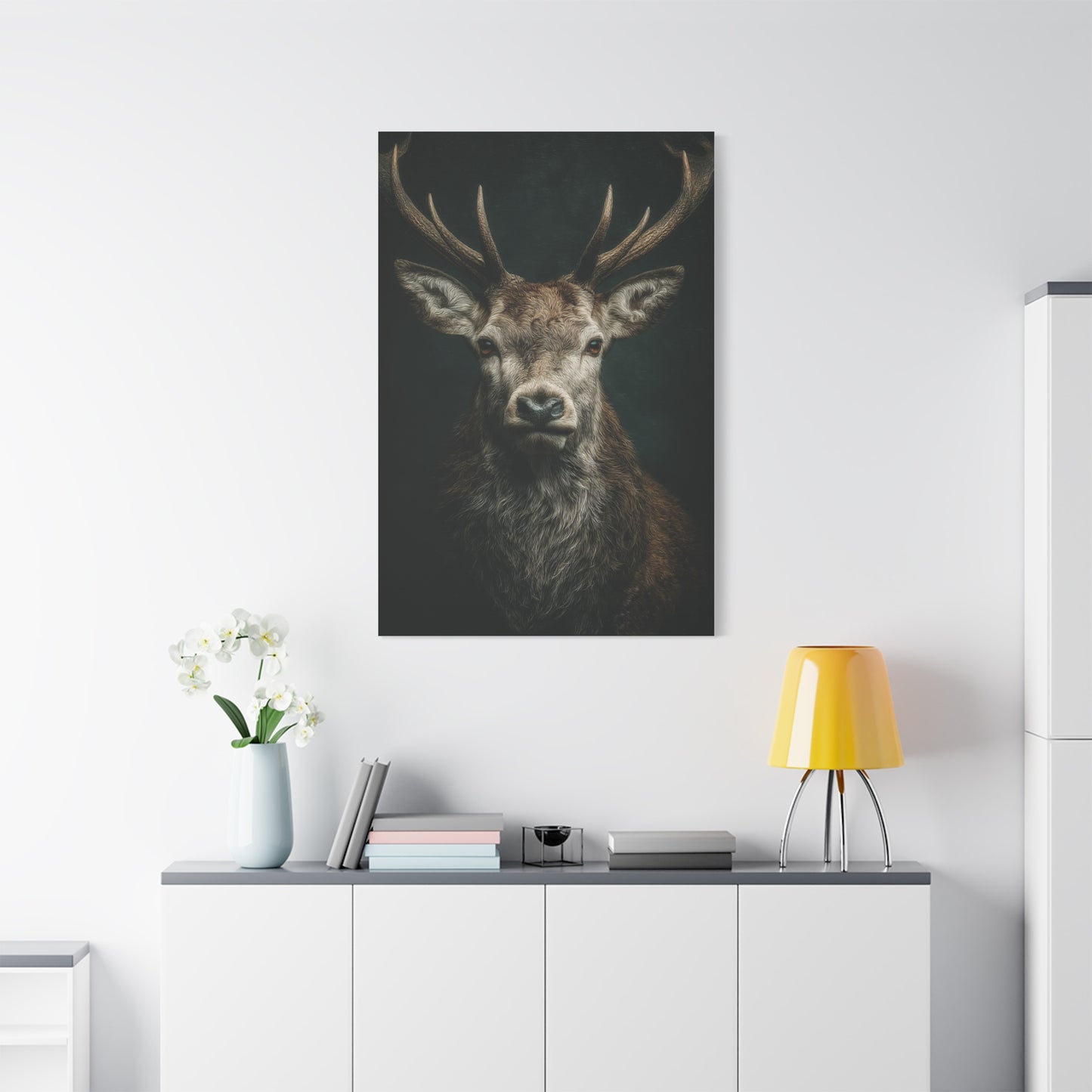 Majestic Crowned Red Stag Portrait Wall Art & Canvas Print